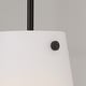 preview thumbnail 4 of 2, 10.5" W x 18.5" H 1-Light Pendant in Matte Black with Tapered Soft White Glass - 10"W x 18.25"H