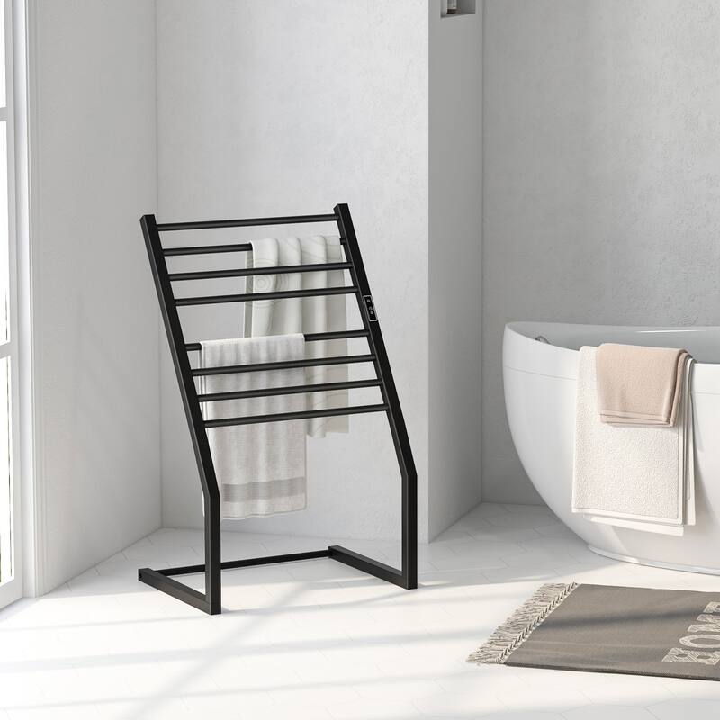 Costway 2-in-1 Towel Warmer Rack Freestanding Wall Mounted with LED - See Details