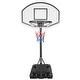 preview thumbnail 1 of 6, Portable Poolside Basketball 3.1ft to 4.7ft Height-Adjustable Basketball System Goal Stand for Kids TRANSPERENT/Black