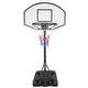preview thumbnail 1 of 6, Adjustable Portable Basketball Hoop for Kids - Poolside 3.1Ft to 4.7Ft Height - 35''L x 24'' W x 6'' H Transparent-Black