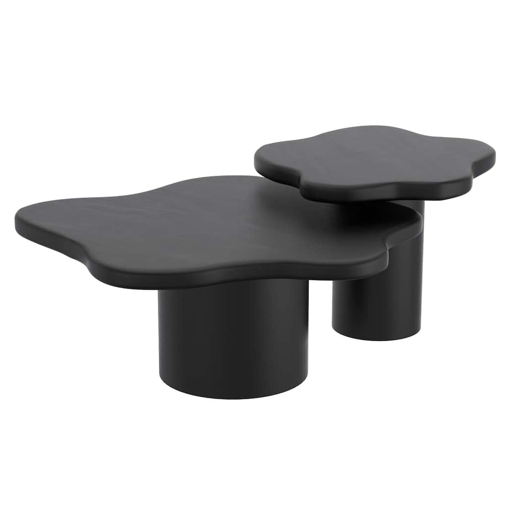 2pc Solid Wood Coffee Table Set