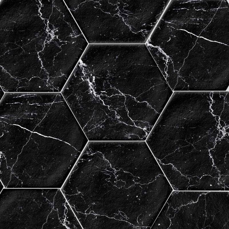 The Tile Life Cadiz 8x9 Black Porcelain Floor & Wall Tile