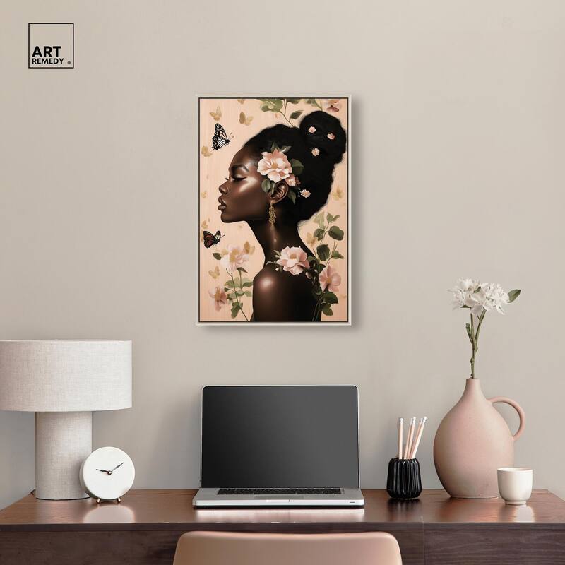 Apricot Whisper Canvas by Art Remedy
