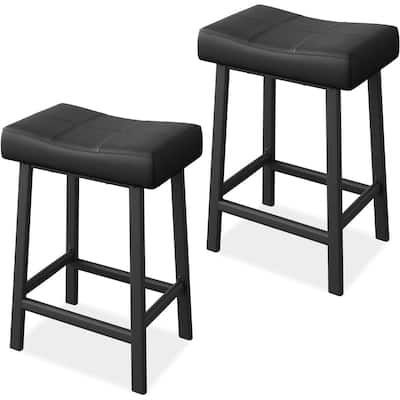 24-Inch Bar Stools, Ergonomic Saddle Seat, 2pcs