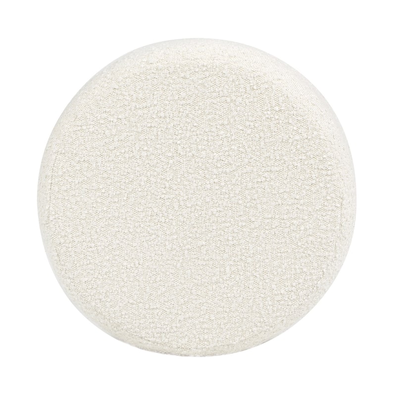 Homary Boucle Faux Sherpa 18.5" Floor Cushion Footrest Ottoman