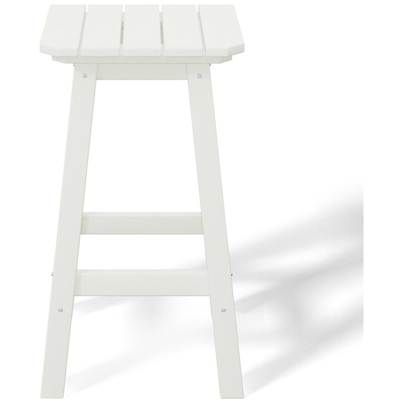 Polytrends Laguna Hdpe All Weather Outdoor Patio 24" Square Counter Stool