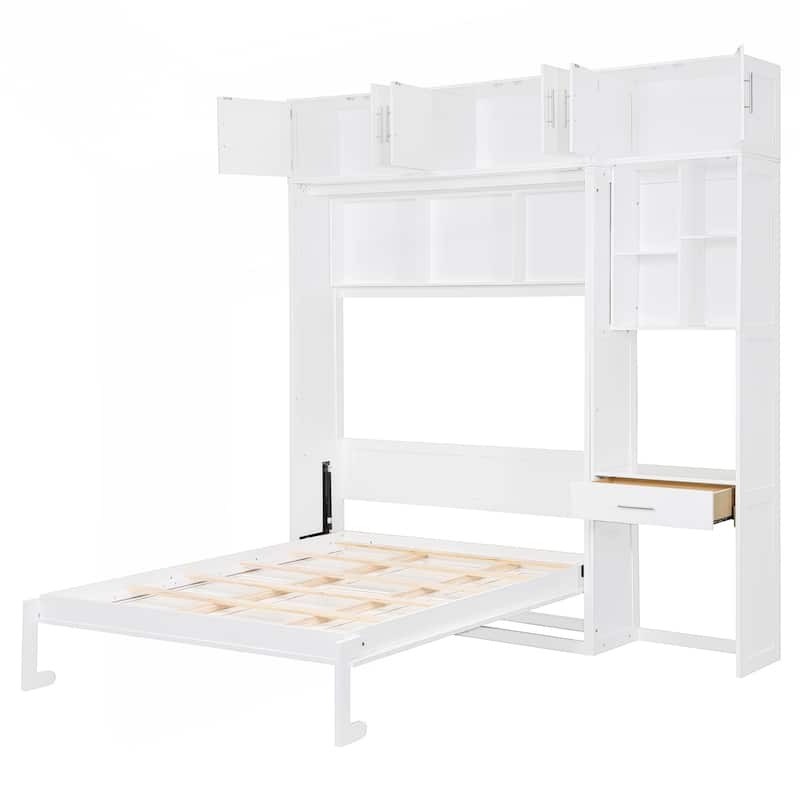 Versatile Space-Saving Murphy Bed with Integrated Storage and Desk for All Spaces