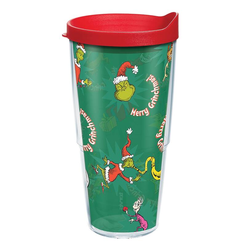 Tervis Dr. Seuss Grinch Who Stole Christmas Holiday Classic Made in USA Double Walled Insulated Travel Tumbler, Classic