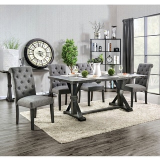 Furniture of America Yere Rustic Solid Wood 5-piec