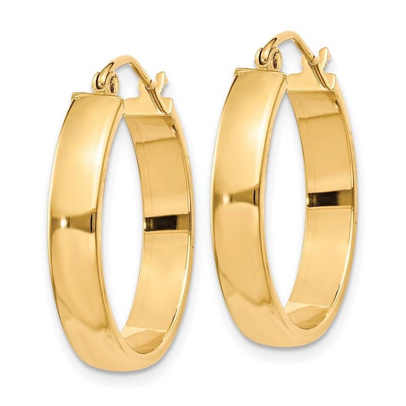 Curata 10k Yellow Gold Polished 23x4mm Hoop Earrings