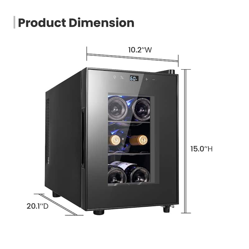 Yeego 6 Bottle Wine Refrigerator Mini Cooler