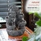 preview thumbnail 5 of 9, Alpine Corporation 14" Tall Tabletop 5-Tier Cascading Waterfall Fountain with LED Lights