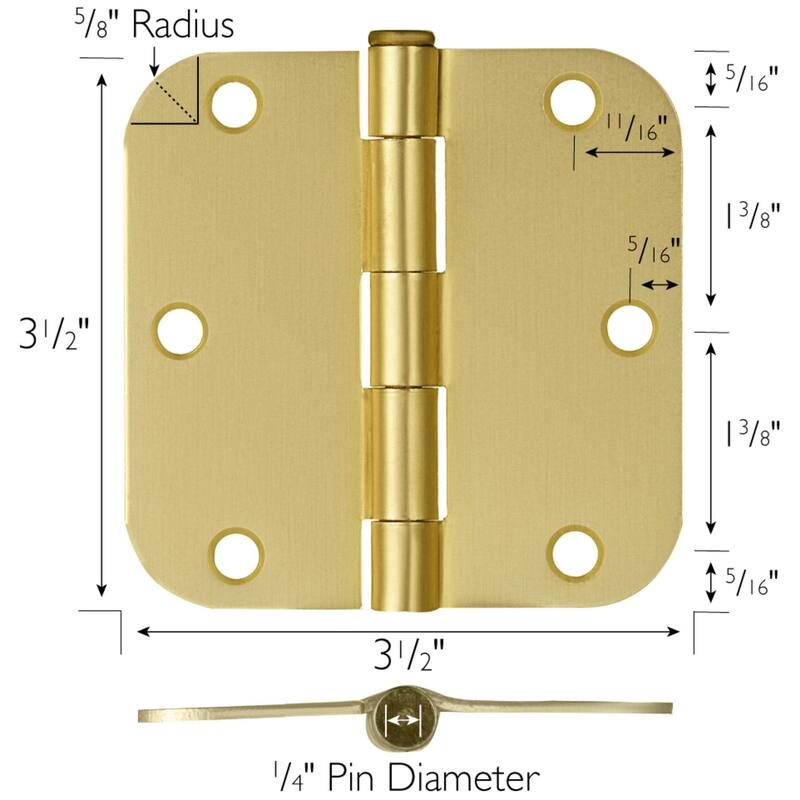 Design House 189795 3-1/2" x 3-1/2" Plain Bearing 5/8" Radius Corner