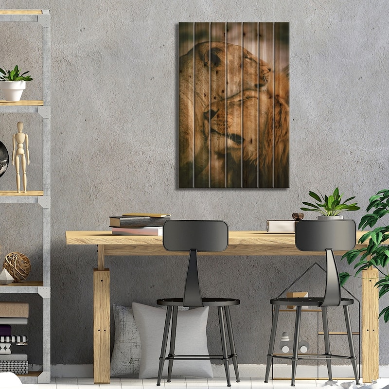 What Is Love Print On Wood by Mohammed Alnaser - Multi-Color