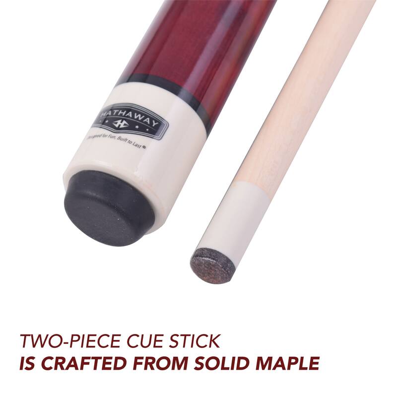 Hathaway Conquest 58-in Cue Stick and Case Set - Maple Wood