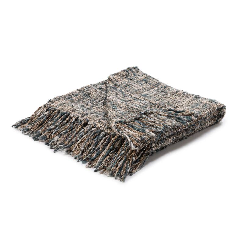 Villa by Classic Home Recycled Cotton Blend 50x70 Woven Throw Blanket