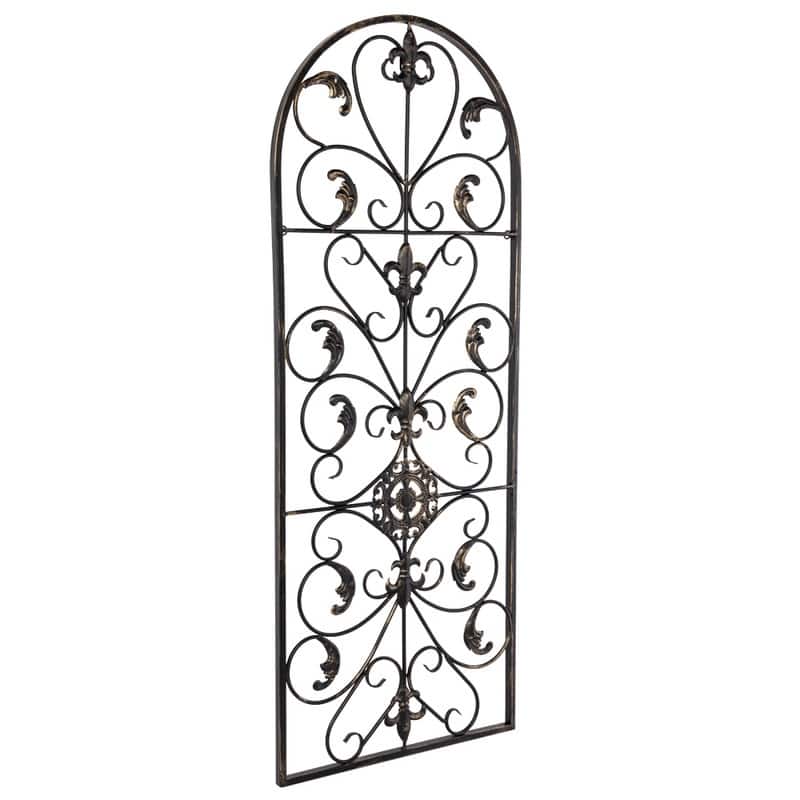 Retro Victorian 41.5-inch Decorative Iron Wall Arch Art - 8 x 10