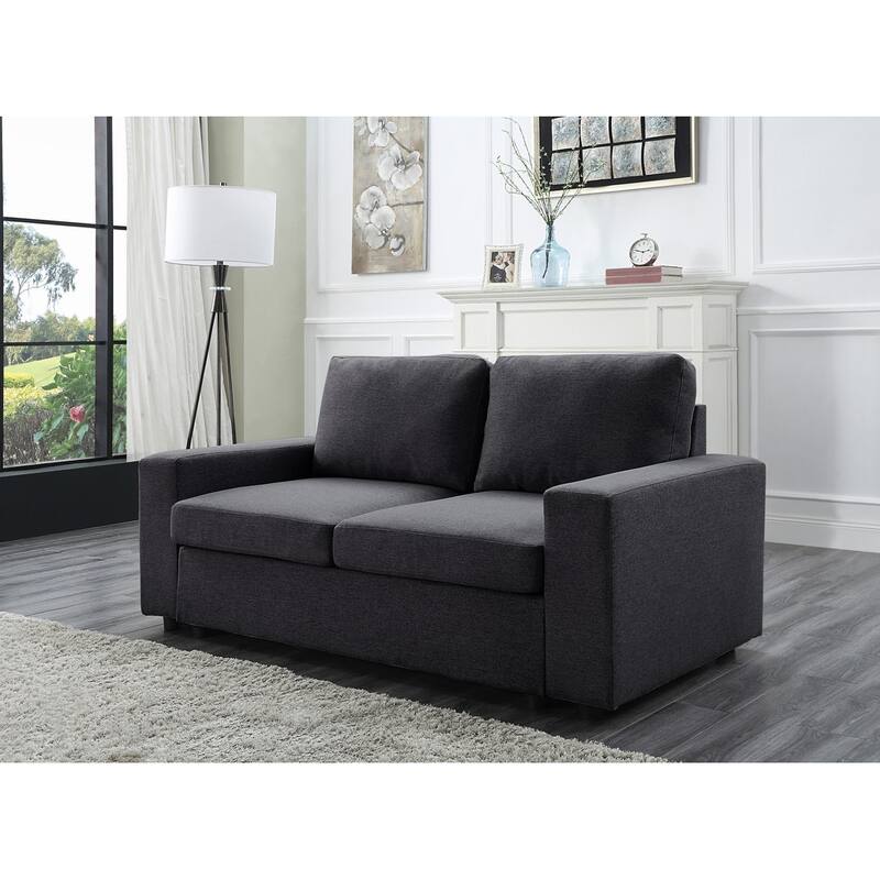 18" Seat Height Linen Loveseat