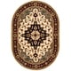 preview thumbnail 31 of 35, SAFAVIEH Handmade Heritage Kassandra Traditional Oriental Wool Rug 4'6" x 6'6" Oval - Ivory/Red - Oval