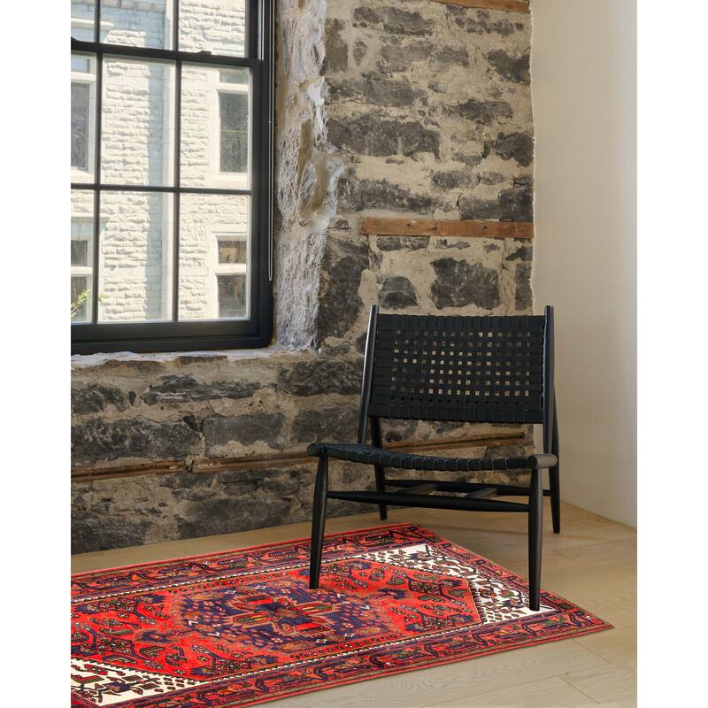 ECARPETGALLERY Hand-knotted Andelz Red Wool Rug - 4'5 x 6'9
