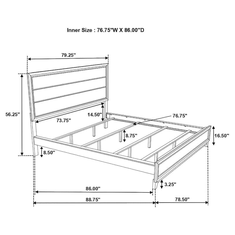 Watson Transitional Wood Panel Bed