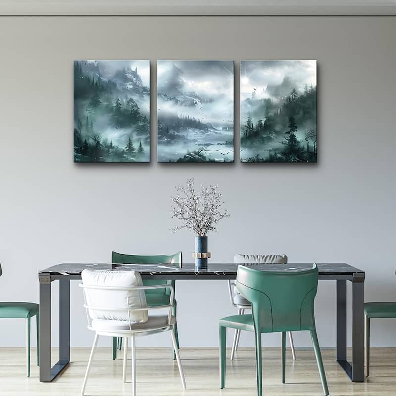 Misty forest landscape Wall Painting