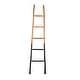 preview thumbnail 15 of 22, White, Brown or Black Wood Handmade Slanted Ladder with Wider Base and Ball Feet