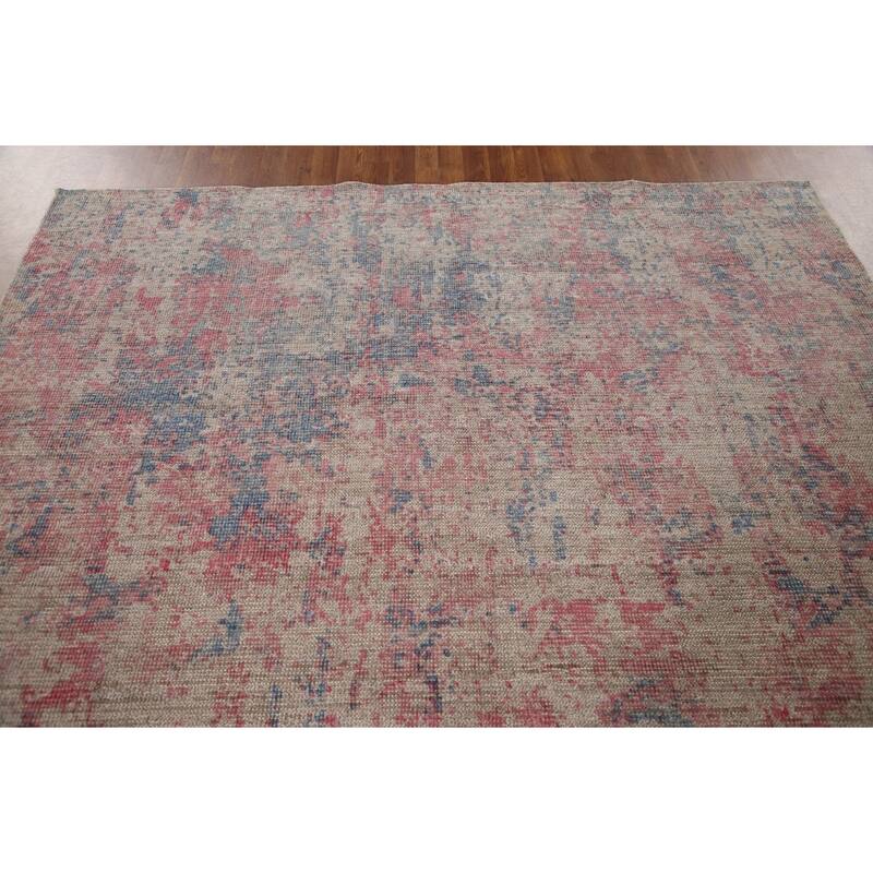 Abstract Modern Oriental Area Rug Handmade Wool Carpet - 7'9"x 9'8"