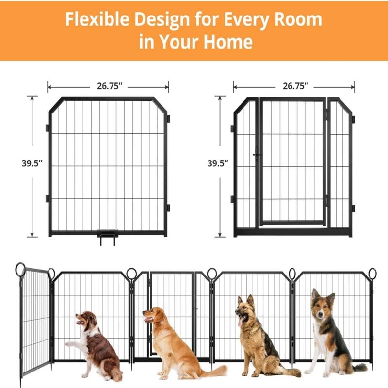 8-panel dog fence, 40-inch indoor dog fence