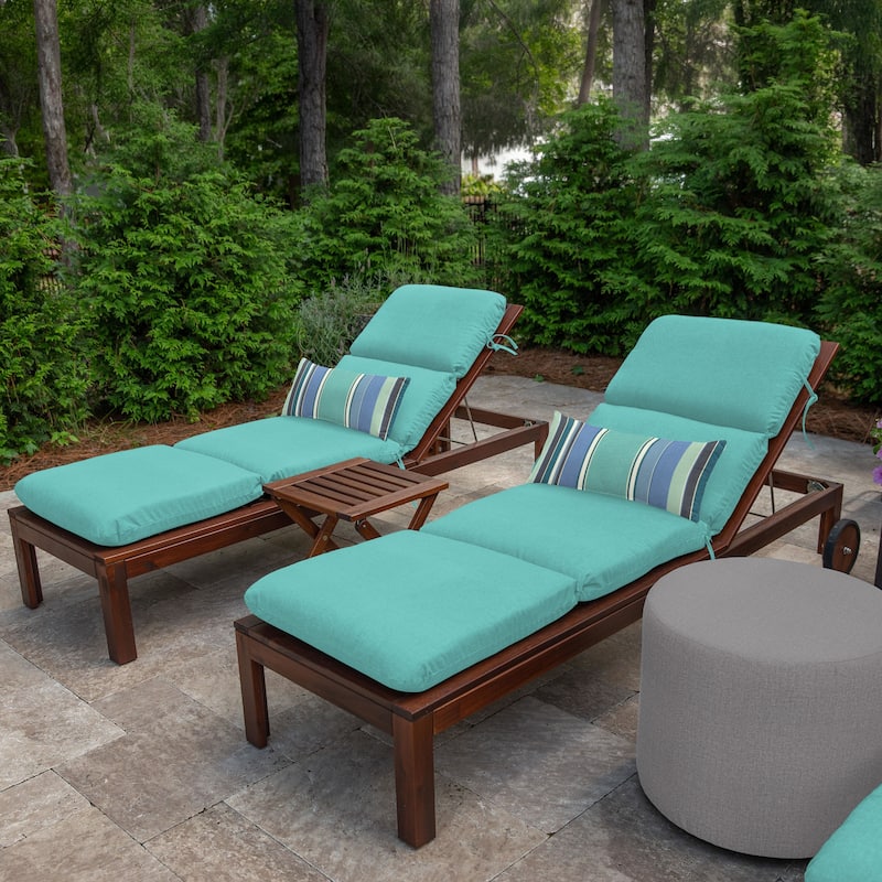 Casual Cushion Sunbrella® Fabric 1-Piece Outdoor Chaise Cushion, 22.5"W x 74"L - 22.5"W x 74"L