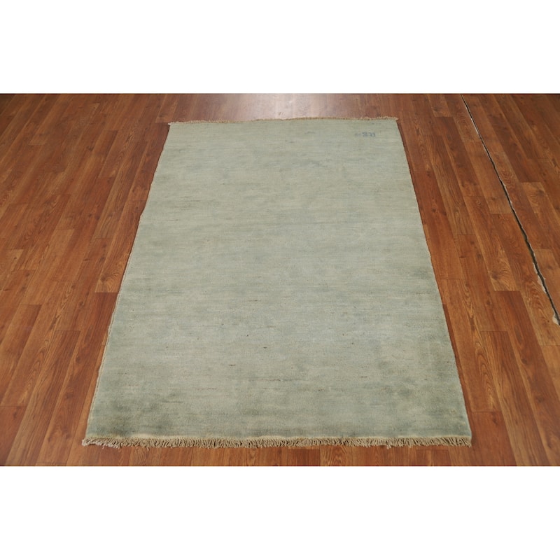 Gabbeh Accent Modern Rug Handmade Wool Carpet - 3'6" x 4'8"