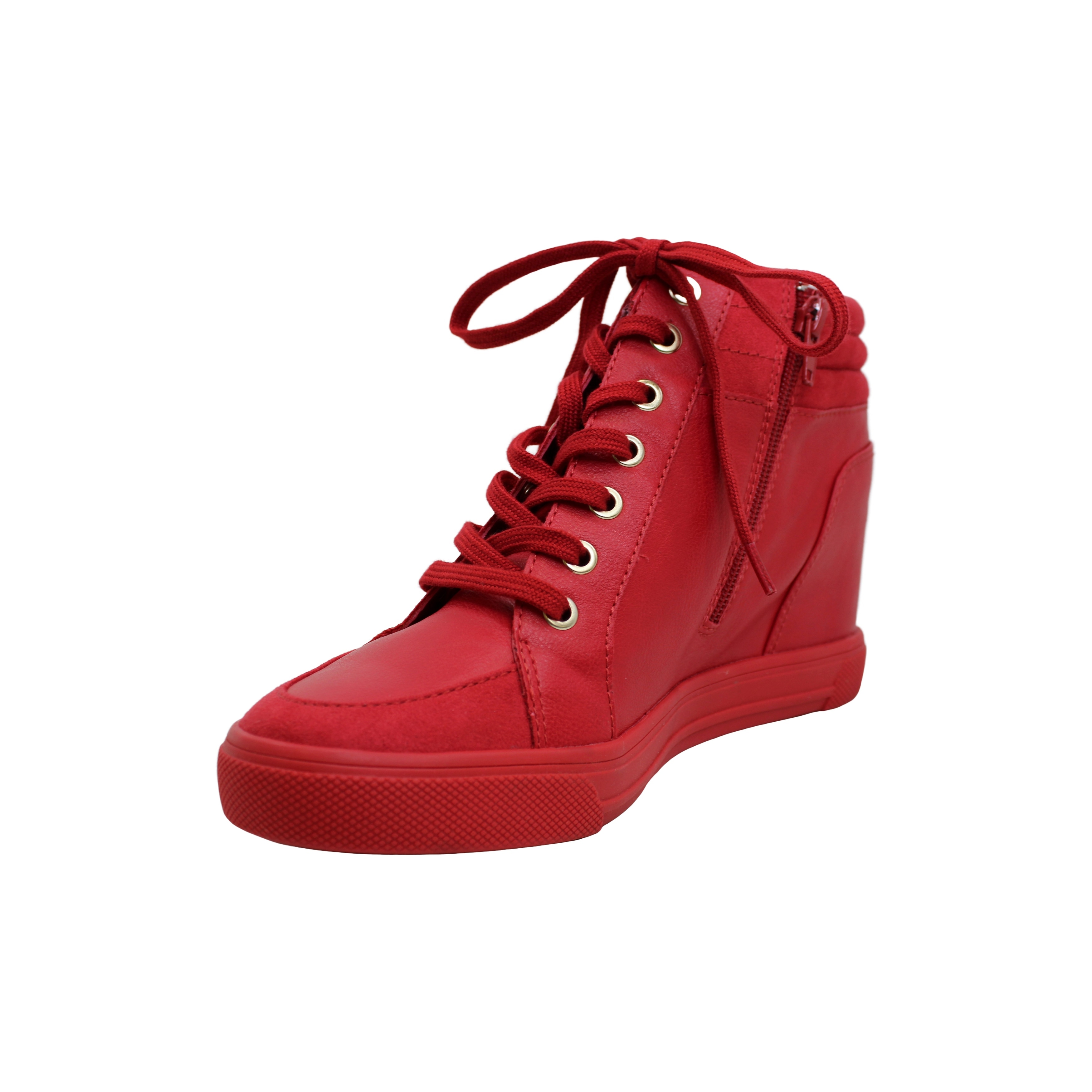 aldo red sneaker wedges