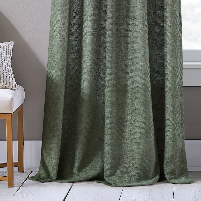 DKNY Boucle Chenille Window Curtain Panel Pair