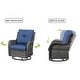 preview thumbnail 8 of 82, Gymojoy 3-Piece Rattan Wicker Rocking Swivel Chair Set with Table