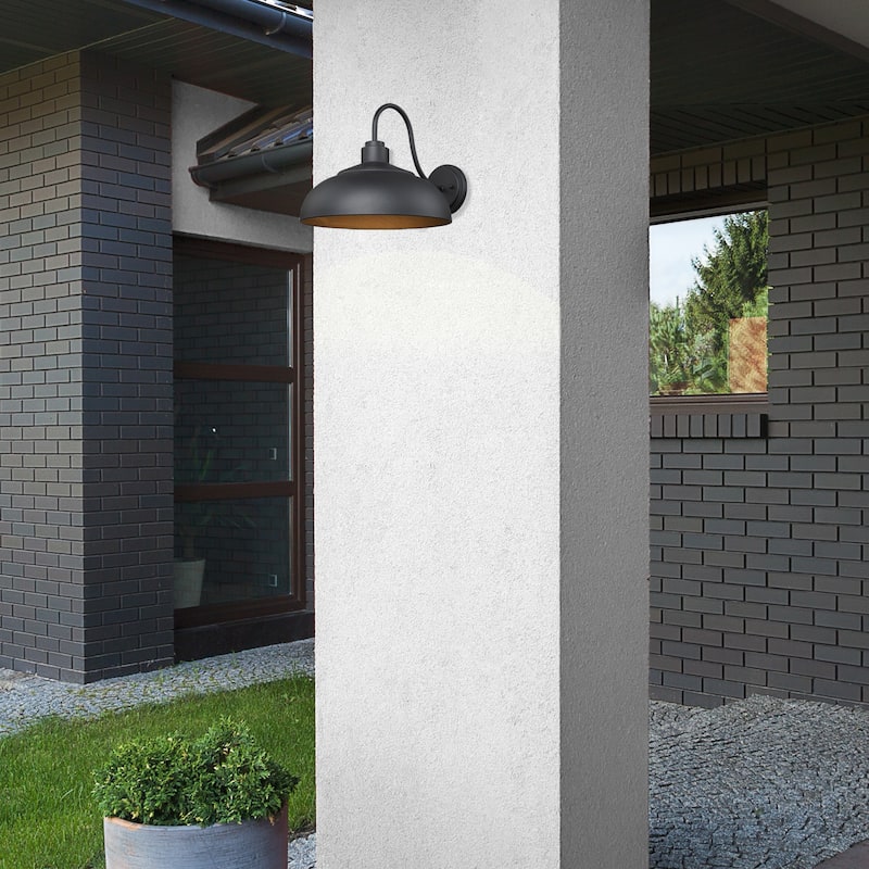Levitt 13.63" Wide 1-Light Natural Black Outdoor Wall Light