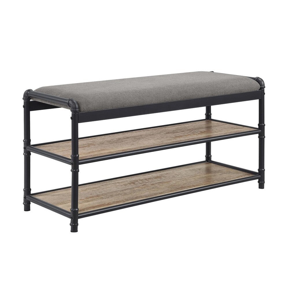 Industrial shoe rack bench store