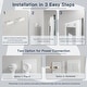 preview thumbnail 10 of 38, KIOTEE LED Mirror Lights Anti-Fog Frameless Bathroom Vanity Mirror in Tempered Glass