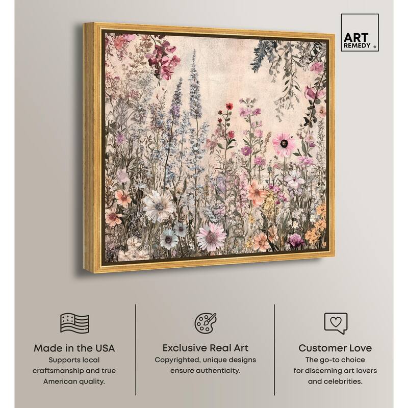 Chiffon Cosmos Canvas by Art Remedy