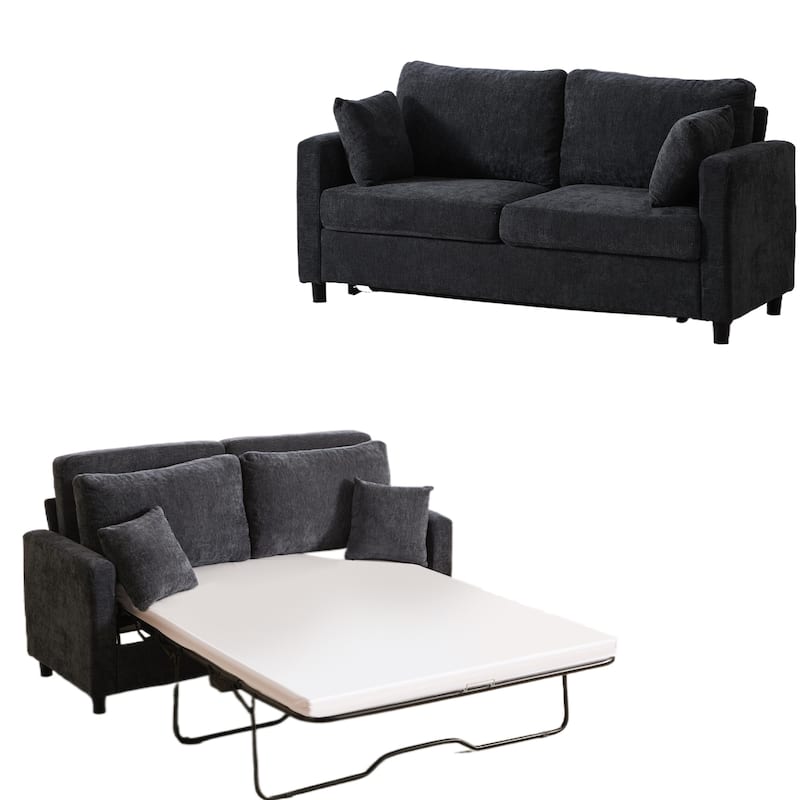 Sleeper Sofa Daybed, Pull Out Couch with Mattress, Upholstery Sectional Loveseat Convertible Sofa Bed