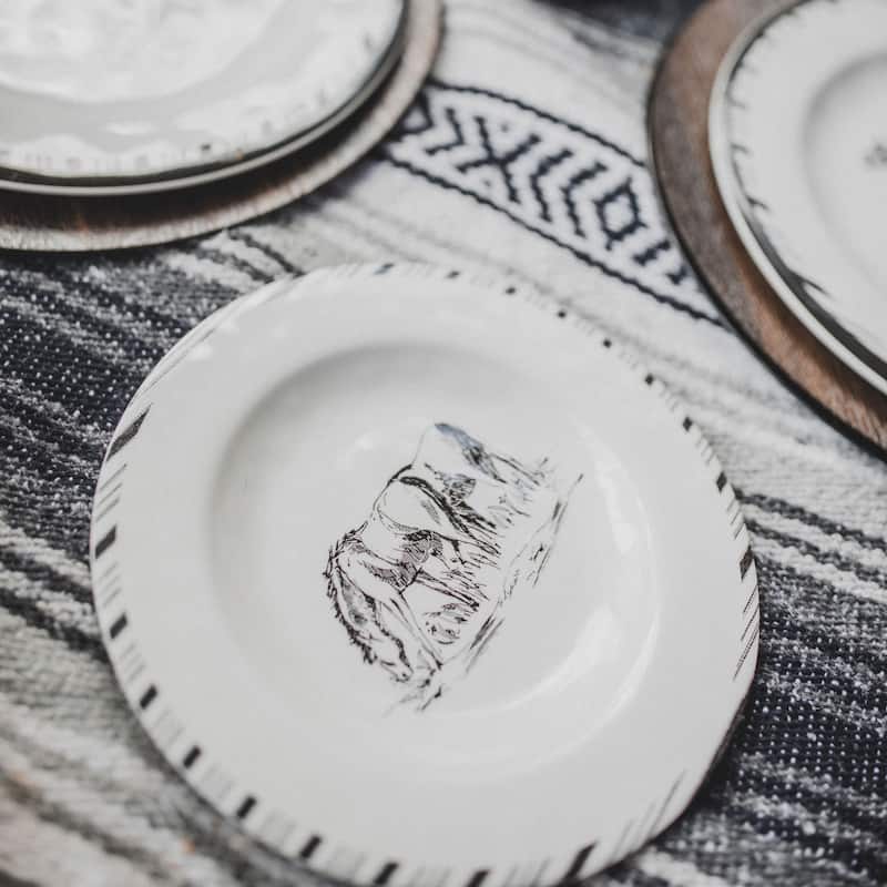 Paseo Road by HiEnd Accents Ranch Life Salad Plate Set, 4PC