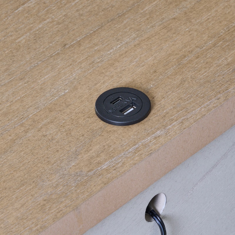 Small Teen Nightstand - Cement and Sand