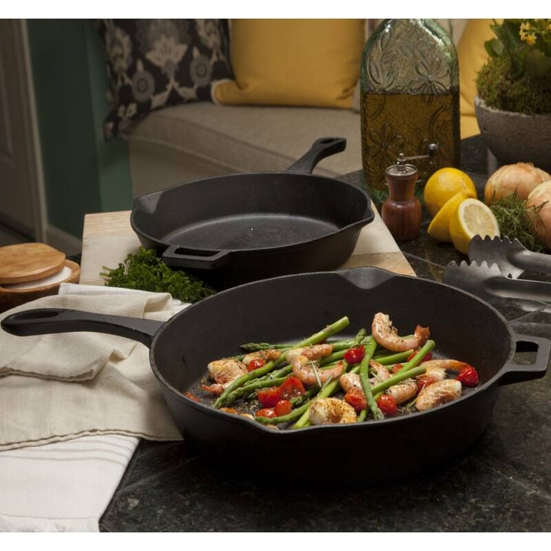 Bayou Classic® 2pc Cast Iron Skillet Set Bed Bath & Beyond 10468812