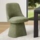 preview thumbnail 1 of 20, Anna Upholstered Swivel Armless Dining Chair for Kitchen Living Room Single - Moss Green