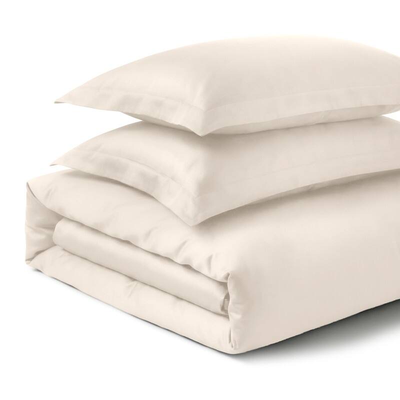 Superior 700 Thread Count Solid 3 Piece 100-percent Egyptian Cotton Duvet Cover Set