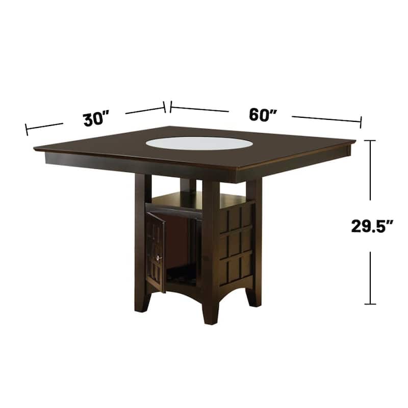 Square Counter Height Dining Set in Cappuccino