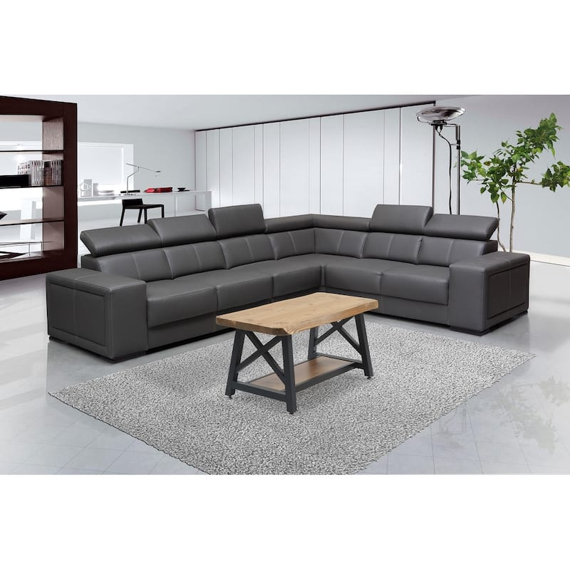 Maria Metal Frame Solid Wood Coffe Table For Living Room