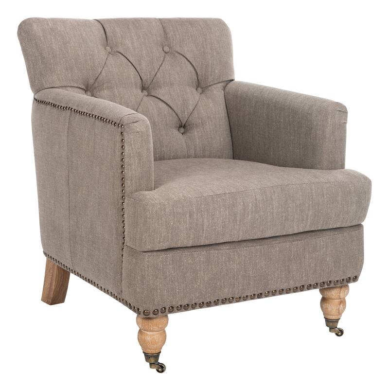 SAFAVIEH Tori Antiqued Tufted Club Chair - 28" x 34.4" x 32.7". - 28"W x 34"D x 33"H