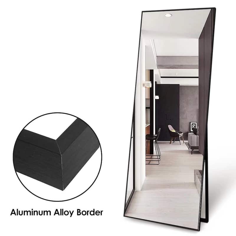 Dovelina Modern Full Length Floor Mirror - Freestanding Vanity Mirror for Bathroom or Living Space