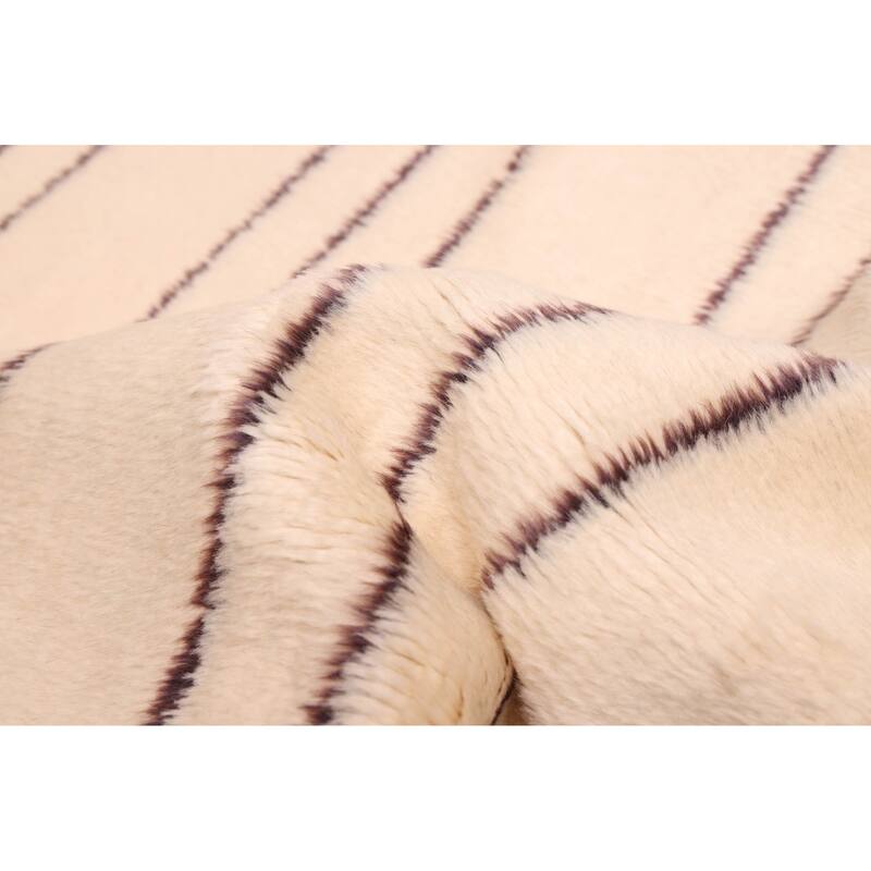 ECARPETGALLERY Hand-knotted Pak Finest Marrakesh Cream Wool Rug - 4'4 x 6'1