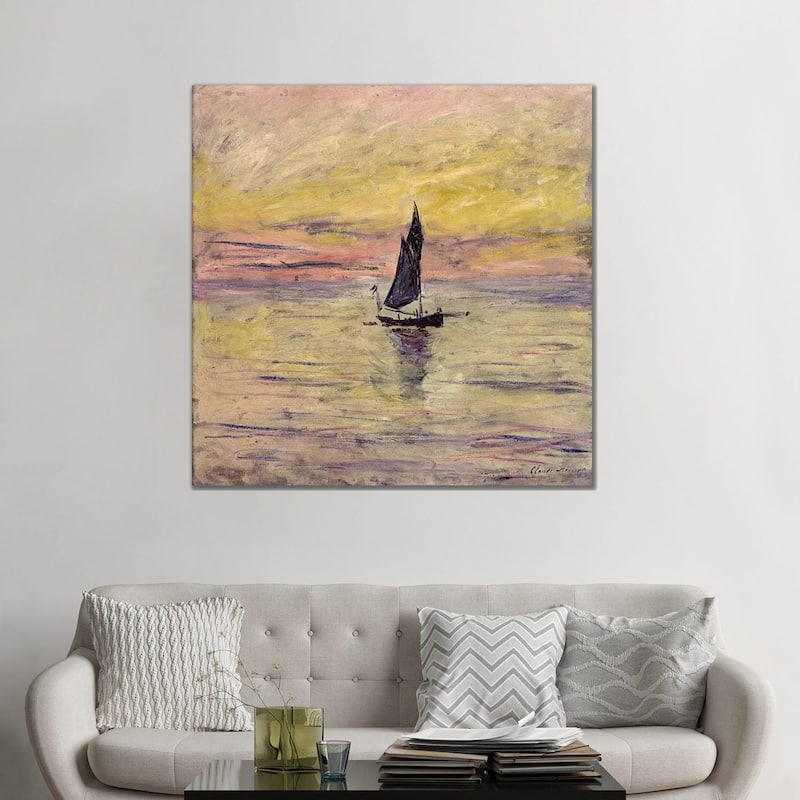 iCanvas "The Sailing Boat, Evening Effect, 1885 " by Claude Monet Canvas Print